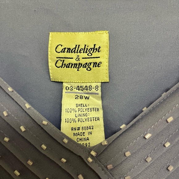 Candlelight & champagne plus size 28W bluish purple dress - Picture 5 of 5